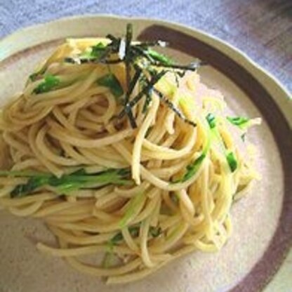 わさびのツーンにだしあわせの大人なパスタサッパリとしてとっても美味しかったです♡　のど越しがいいのでペロッと完食しました＾＾*